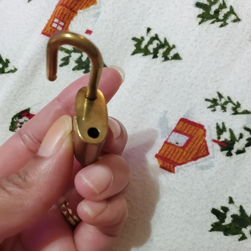 Louis Vuitton Authentic Vintage Gold Brass Padlock And Key